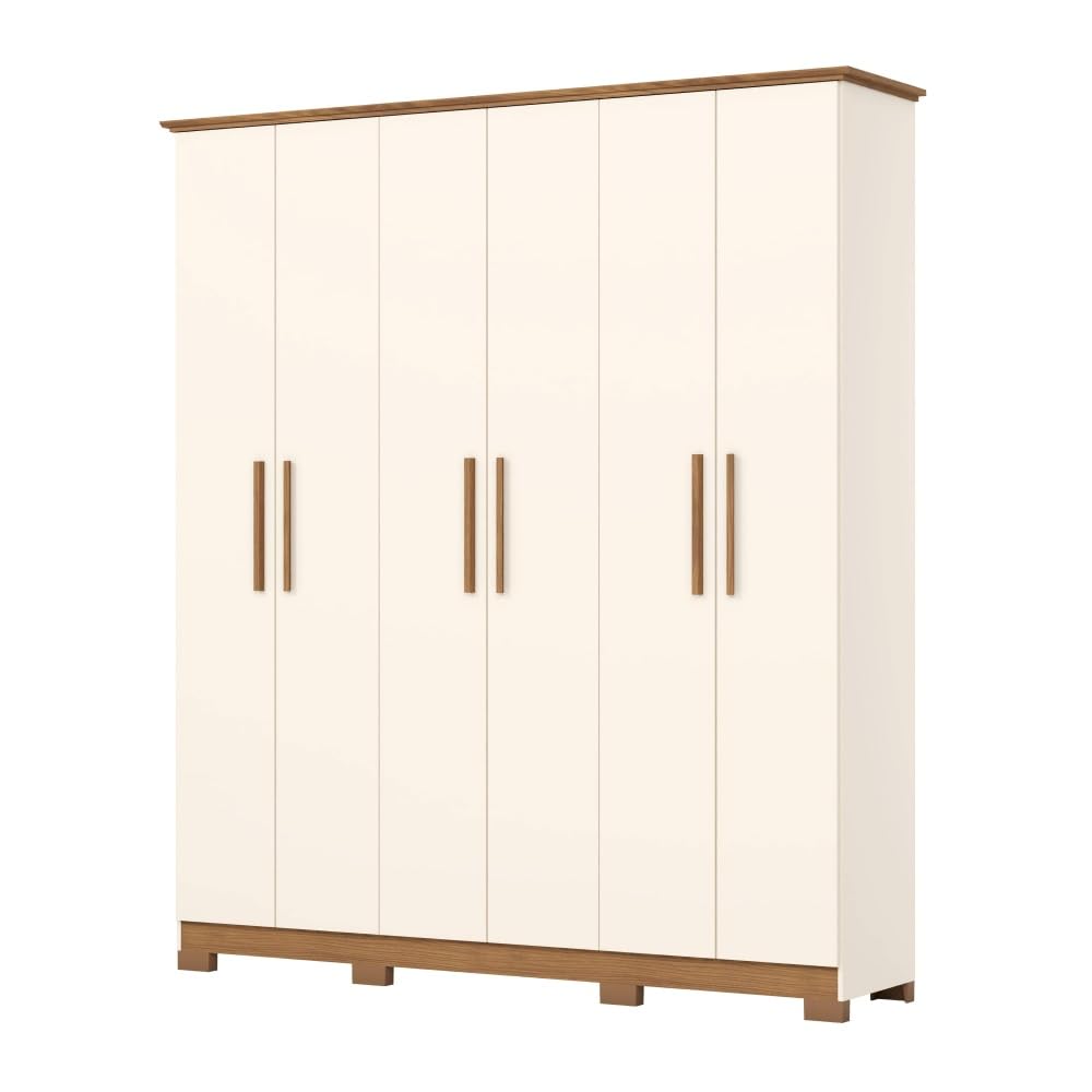 Befara Armario VESTIDOR 6 Puertas CRISOL - Crema/Natural