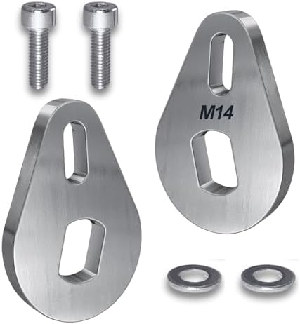 UK Ebike Torque Arm Set Universal, M14 Rear Axle, 6mm Thick, Made from Stainless Steel, to Suit 1000W 2000W 3000W Motors, Frame Mount, Silver