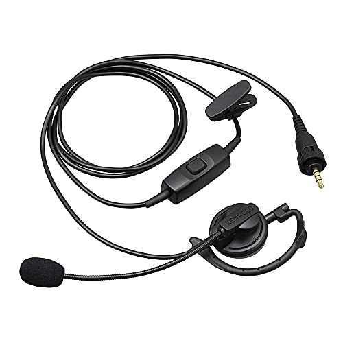 Kenwood KHS-37W Auriculares evita ruidos en radio con micrófono de brazo ajustable