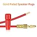Beznaka Gold Plated 4mm Screw Type Banana Plugs 18-12 AWG (8 Pairs/16 Pcs)