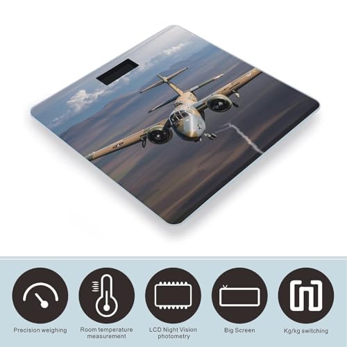 Báscula digital para baño US Army Plane con pantalla grande miniatura 3