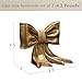 Remenna Gold Bow Metal Bookends Set of 2 Heavy Duty Cast Iron Book Ends for Heavy Books Unique Modern Decorative Book Holders for Shelves Home Accent Decor