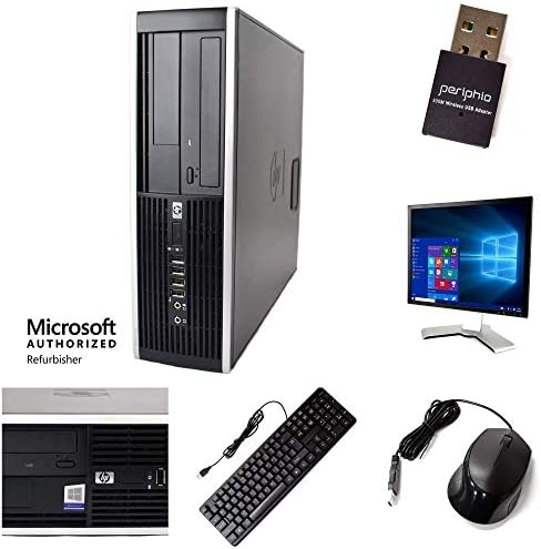 HP 8100 Elite Intel Core i5 3.2-GHz, 4 gb Ram, 500 GB Hard Drive, DVD, 17 Inch LCD Monitor, Keyboard, Mouse, Wireless WiFi, Windows 10 (Renewed)
