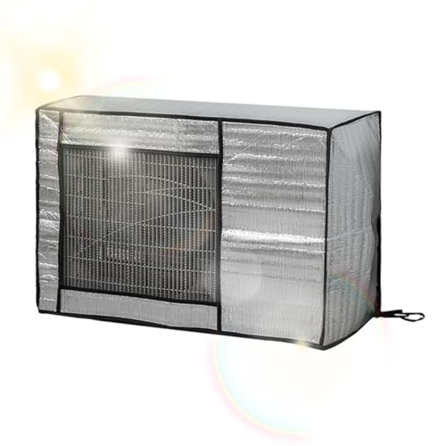 Abdeckung für AC- Einheit außen, staubdichte, wasserdichte, quadratische Aluminiumfolie, AC- Einheit, Staubschutz für den Außenbereich, für Terrasse, Balkon, Hinterhof, Innenhof-9