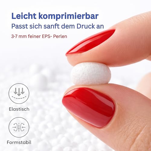 BuBiBag Sitzsackfüllung EPS Perlen 20 L – Premium Styroporkügelchen Nachfüllpack für Sitzsack & Stillkissen – Geruchsneutral, Schadstoffgeprüft & HBCD-frei (B1)