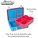 Mr. Beast Feastables Adjustable Bento Lunchbox- BPA Free, Snap Tight Lid, Removable Tray, Microwave & Freezer Safe, 9.25