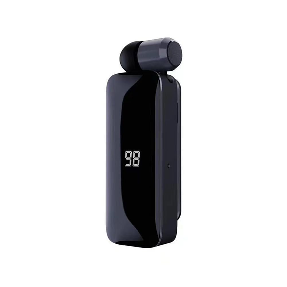 Osmond LED Power Display Digitale Cuffie Fili Bluetooth Clip Collare Retrattile Singolo Auricolare retrattile con Filo Facile Installare