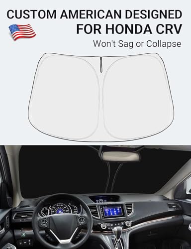 Image of Proadsy 2026 Upgrade Front Windshield Sun Shade Foldable Sunshade Protector Custom Fit for 2012-2016 CRV CR-V SUV LX EX EX-L EX-L Navi Touring Accessories