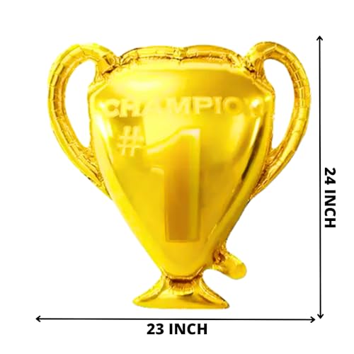 Image of Party Decorz Champion Trophy Foil Balloon (24X23 Inch,1pcs) Big Size Foil Balloon For Football Theme, Sports Balloon Birthday Party Decorations