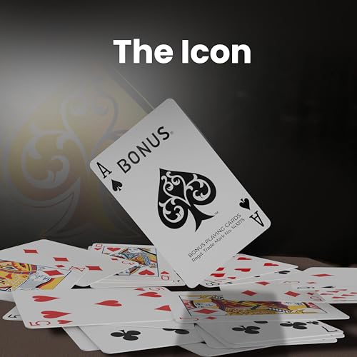 Image of Bonus Playing Cards Twin Pack, Red, Paper, Standard, Pack of 2, Classic Card Games, for All