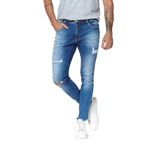 Calça Jeans Denuncia Skinny Low 101324194 Azul 42