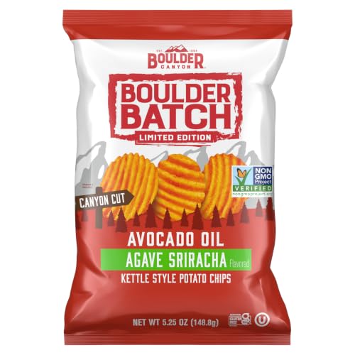 Image of Boulder Canyon Boulder Batch Agave Sriracha Kettle Potato Chips, 5.25 oz - Pack of 12