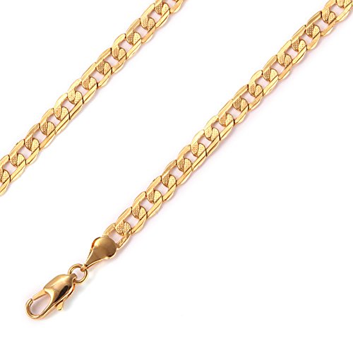 Chaîne de bracelet plaqué or 18k maille fine intemporelle pour femme