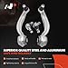 A-Premium Set of 12, Front Lower Forward & Rearward Control Arm, Sway Bar Link, Lower Ball Joint, Inner Outer Tie Rod End, Compatible with Mercedes-Benz W212 Series - E250 2014, E400 2014, RWD Only