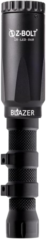 Z-BOLT Blazer LED Infrared Illuminator - 1000 Meter Beam Throws - Telescopic Lens System - User Adjustable 6 to 25 Beam-to-Flood (Dual Fuel Power)