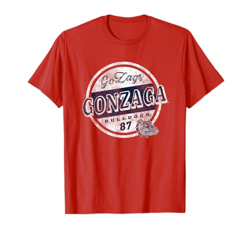 Gonzaga Bulldogs Go Zags Distressed Red Officially Licensed T-Shirt