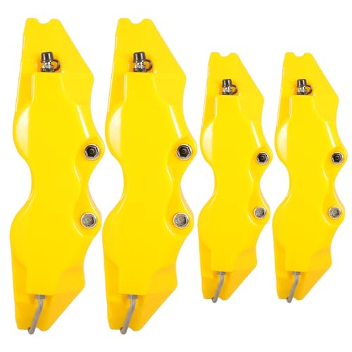 Couvre-étriers de frein 3D jaune VOSAREA en ABS haute résistance pour style course