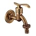 Produktbild Nostalgie Messing Waschtischarmatur für Waschmaschine - BauZeit Antik einhebelmischer Wasserhahn 1/2 Zoll Wandhalterung Einlochmontage Wannenarmatur für Küche Badezimmer Toilette Balkon