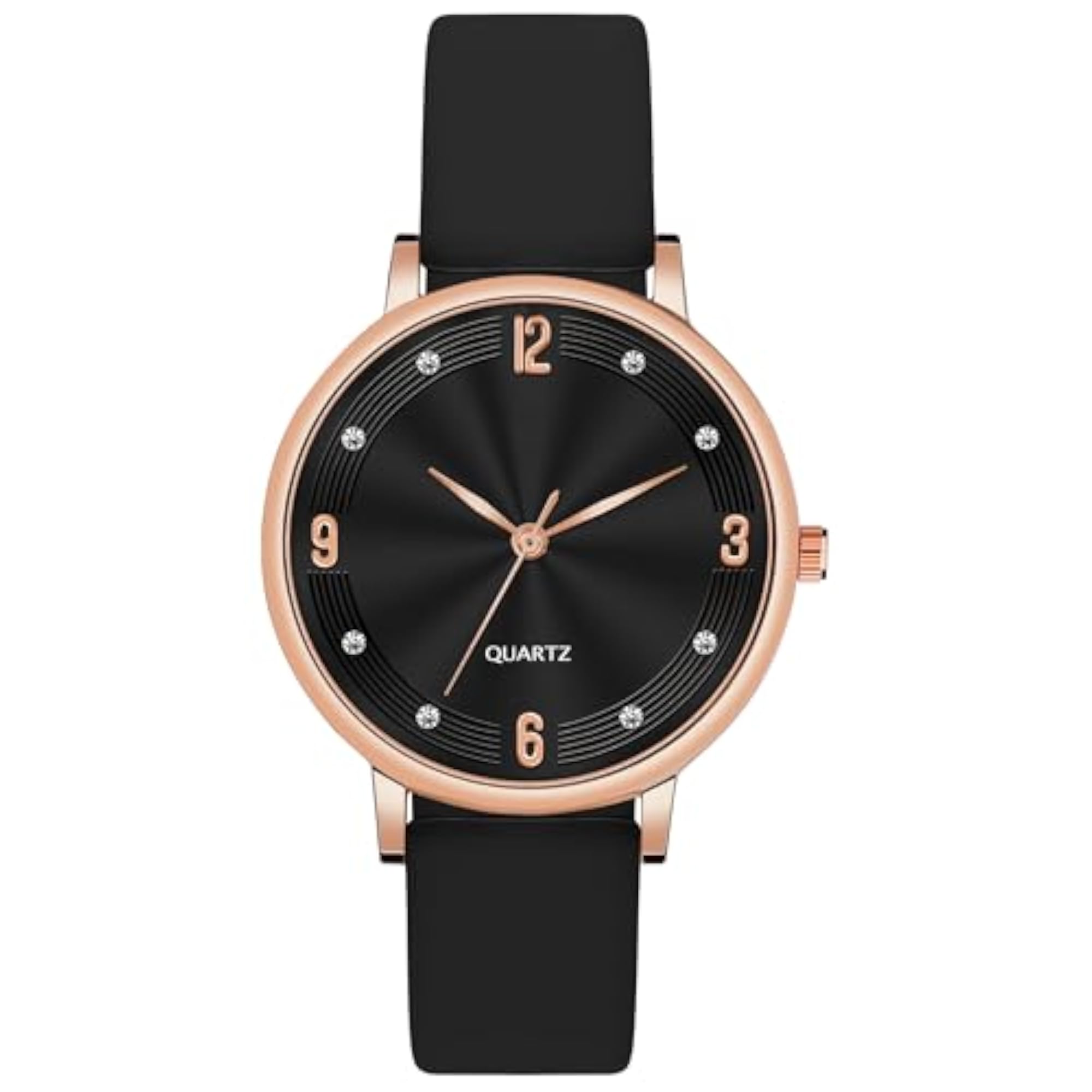 Silicone Strap Elegant Women's Analog Wrist Watch