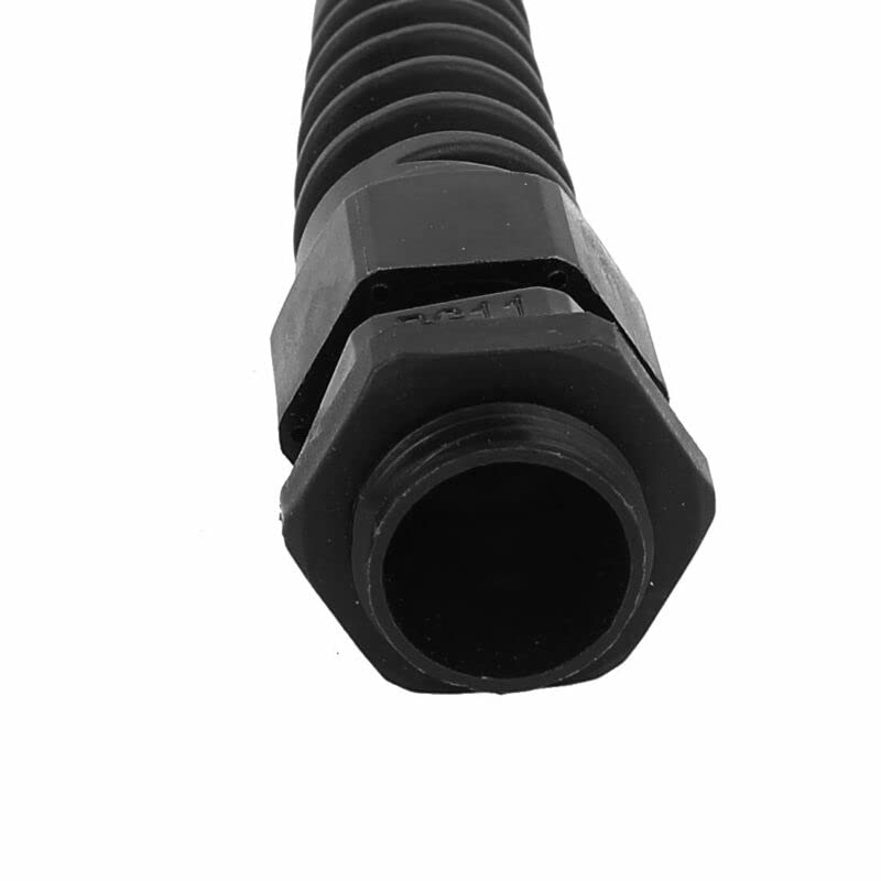 Tool parts PG11 18mm Male Thread Dia Cables Fixing Gland Connector Fastener Black 6pcs