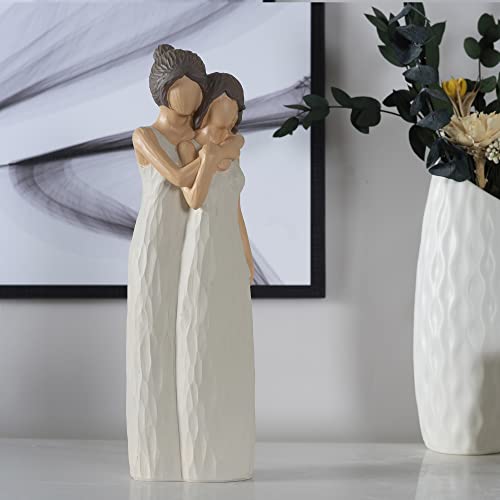 Butiliveen Mother And Daughter Figurines, Mother Daughter Hugging Figurine Statues, Mother Daughter Gifts, Gifts For Mom From Daughter, Home Bedroom Living Room Tabletop Shelf Decor #TOP4