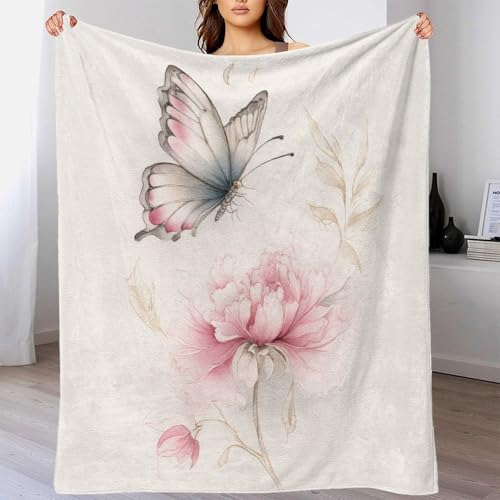 Couverture papillon 3D aquarelle : cadeau idéal pour les enfants
