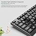 Guiheng Wired Computer Keyboard, Plug Play USB, Large Number Pad, LED Indicators，Ergonomic, Foldable Stands,Anti-Wear Letters Full Size Keyboard,for Windows Mac PC Laptop-Black