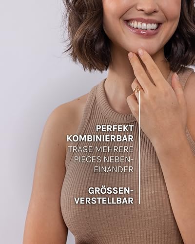 Purelei® Sternzeichen Ring Fisch (Silber) – Wasserfester Damenring aus langlebigem Edelstahl – Verstellbare Ringe von Größe 50 bis 60 – Modeschmuck für deinen individuellen Look