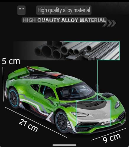 Image of Merceedes AMG ONE 1:24 Model Car with Box, Zinc Alloy Pull Back Toy car with Sound and Light for Kids Boy Girl Gift [Colors as Per Stock]