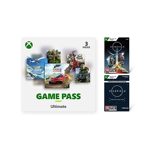 Xbox Game Pass Ultimate - 3 Meses | Starfield | Xbox & Windows 10/11 – Código de descarga + Starfield - Premium Edition Upgrade | Xbox & Windows 10 – Código de descarga