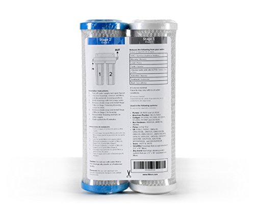 Dual Stage Drinking Water Replacement Filter Set, Standard 10