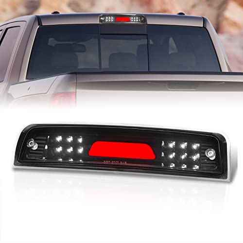 AJP Distributors Black Clear LED Third 3RD Brake Light Cargo Center High Mount Lamp Compatible/Replacement For Ram 1500 2500 3500 2009 2010 2011 2012 2013 2014 2015 2016 2017 2018 2019 2020 2021 2022