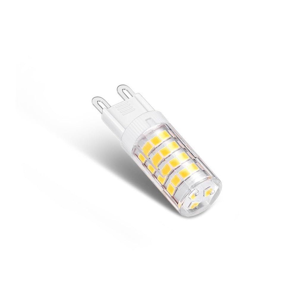 HHF Illuminazione Domestica, Confezione da 20, LED Corn Light G9 SMD2835 51LED AC220V Ceramica + Lampade a Conchiglia PC(Warm White)