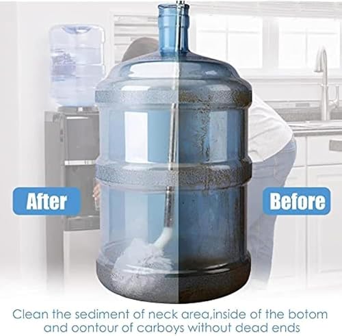 Image of 20L Water Can Cleaning Brush | 360 Rotating Nylon Bristle Wet & Dry Bottle Cleaning Brush for Water Dispensers, Jars & Containers