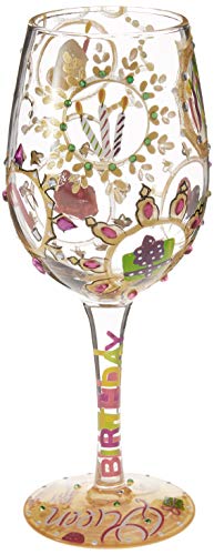 Designs By Lolita “Queen For A Day” Hand-Painted Artisan Wine Glass, 15 Oz. #TOP1