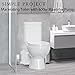 Simple Project 600 Watt Macerating Toilet With Pump, Upflush Toilet For Basement Toilet System, With 4 Water Inltes For Bathroom, Shower, Laundry (Two Piece Toilet)