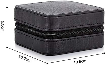 Meerveil Jewellery Box Organizer, Jewellery Boxes PU Leather with Mirror and Lock, Portable Jewellery Storage Case for Rings, Earrings, Necklaces, Gift for Girls and Women (Black)