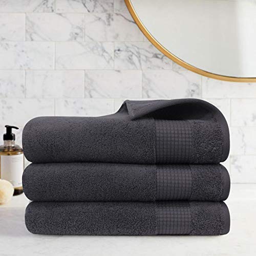 Sarah Rose - Toalla de baño (70 x 140 cm), color gris oscuro