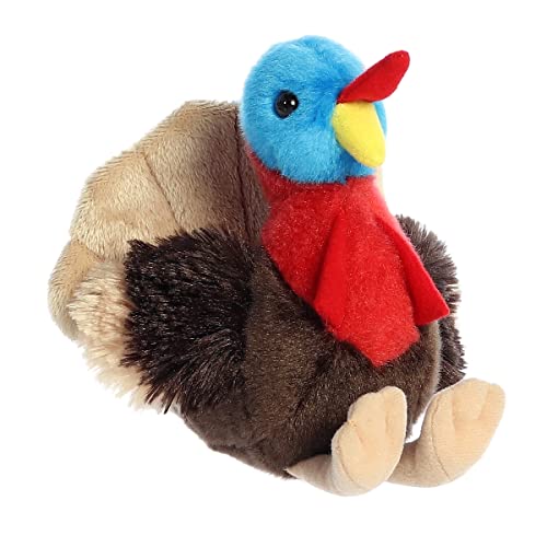 Aurora® Adorable Mini Flopsie™ Thomas Turkey™ Stuffed Animal - Playful Ease - Timeless Companions - Brown 8 Inches