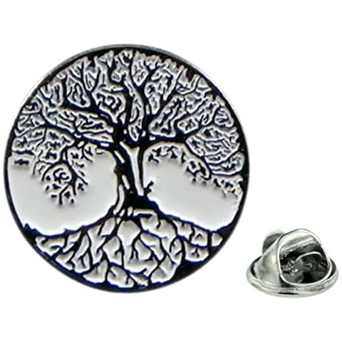 GBJUK Tree of Life Pin Lapel Badge with Butterfly Clasp Back Cover