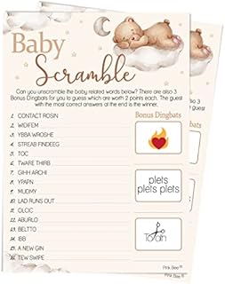 Baby Scramble - Teddy Bear Baby Shower Game - 20 Players