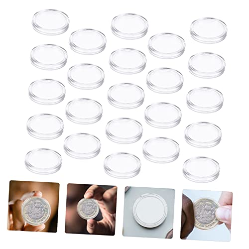 Capsulas protectoras transparentes para monedas 100 piezas miniatura 6