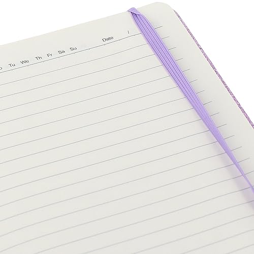 Carnet A5 à Paillettes dohobby : 100 Pages Lignées et Élastique