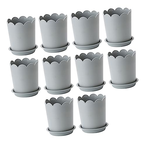 Sosoport Lot de 10 Pots De Plantation en Plastique pour Rosiers pour Balcon Et Jardin Excellente Respirabilité
