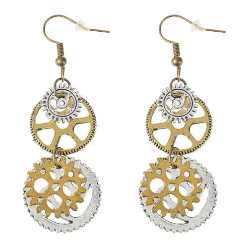 Pendientes Steampunk Gear, Pendientes Steampunk Vintage Gear Pendientes Steampunk para Mujer Colgante Steampunk Gear Joyería Gótica Accesorio de Joyería Steampunk para Mujer