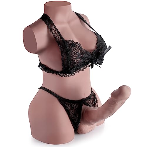Image of Shemale Sex Doll with Torso Realistic Dildo Breasts and Tight Anal Hole (19LB), Transsexual Love Doll Hugh Penis Adult Sex Toy for Men Women Couple Unisex Masturbation Sex Fun