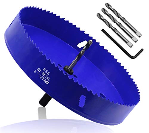 Seimneire 8 Inch HSS Bi-Metal Hole Saw