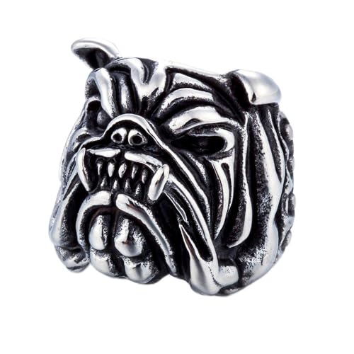 Image of Genuine Stainless Steel Ring for Men Fashion Punk Rock 3D Animal Rings