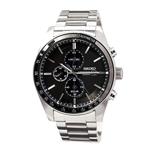 Seiko Reloj Cronógrafo para Hombre de Energía Solar con Correa en Acero Inoxidable SSC719P1