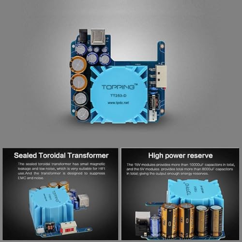 Image of Topping P50 Linear Power Supply - 5V 1A and 15V 1A Ultra Low Noise for HiFi Audio Topping D50III /DX3 Pro+ /E50 /A50III